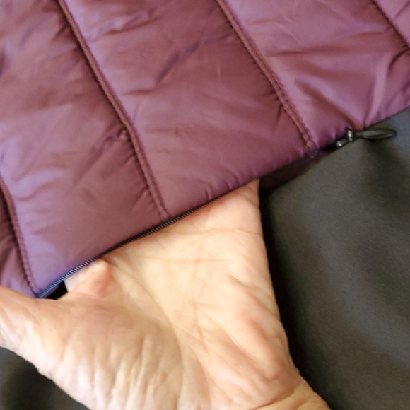 GUESS. DARK PURPLE/BLACK PUFFER Jacket. small P. Zipper closure, Zipper … - Picture 15 of 17